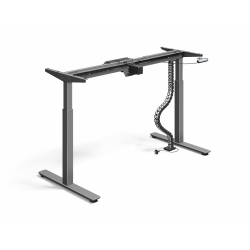Bureau droit électrique -D:180x80 cm - H68 à 116cm - Plateau Chene