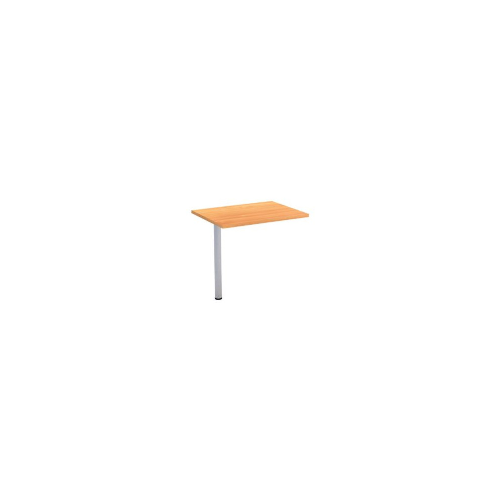 Retour pour bureau ODML piétement métal L.80 P.60, Alu Chene Clair Retour pour bureau ODML piétement métal L.80 P.60, Alu Chene Clair