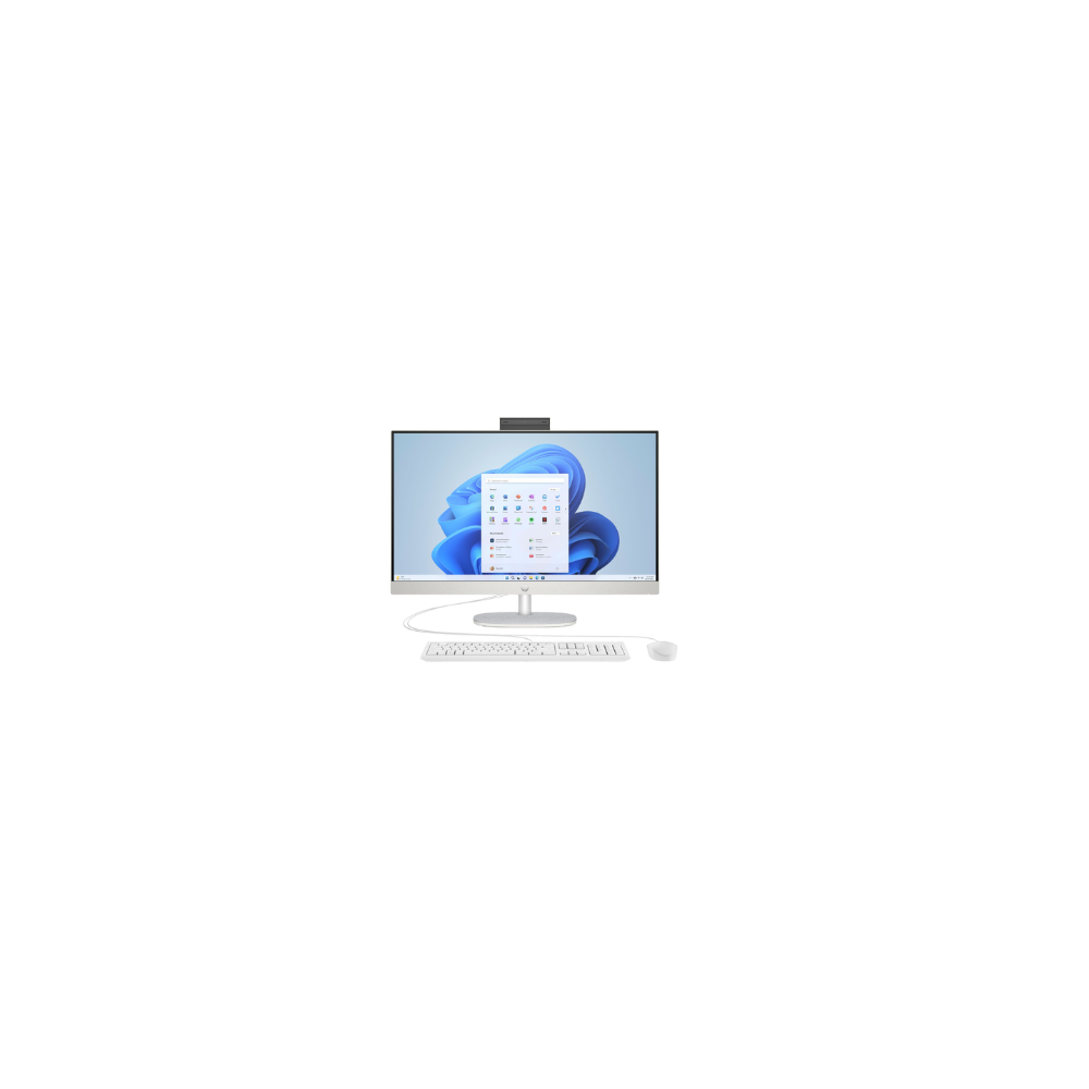 HP All in One 27-cr0042nf 27" FHD/R5-7520U/16Go/512Go/W11 Blanc