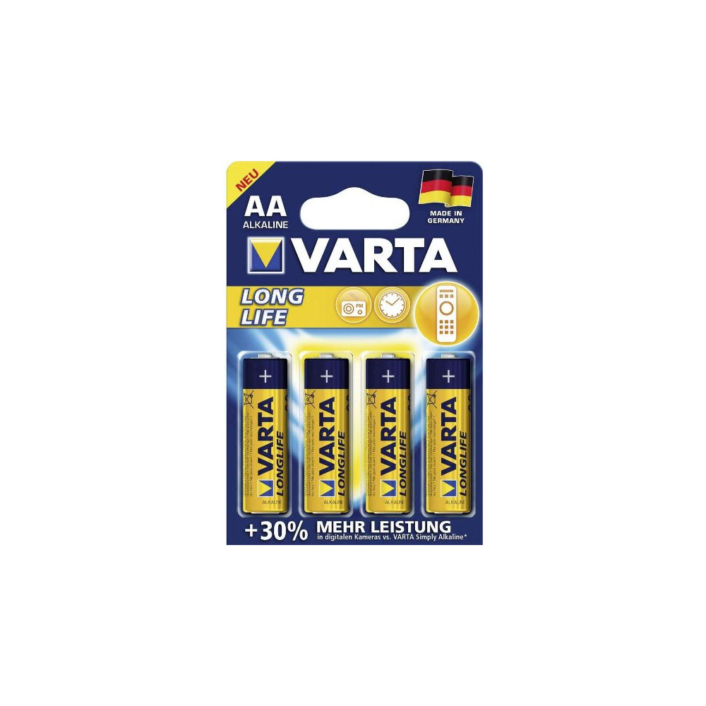 Pile LR06 VARTA Alcaline "Longlife" AA (par 4) // Pile LR06 VARTA Alcaline "Longlife" AA (par 4) //