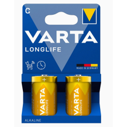 Pile LR14 VARTA Alcaline "Longlife" C 1,5volt (par 2)