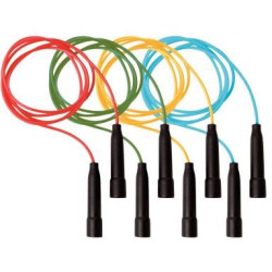 Corde à sauter avec poignées en PVC - L 2.20 m (Lot de 4)