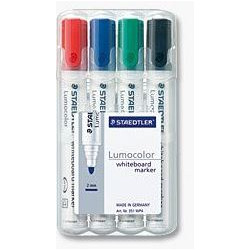 Marqueur effaç. STAEDTLER Lumocolor - Ogive 2mm - 4 COULEURS // Marqueur effaç. STAEDTLER Lumocolor - Ogive 2mm - 4 COULEURS //