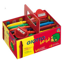 Crayon Cire GIOTTO BéBé - Gros module+2 taille crayon - 40 crayons