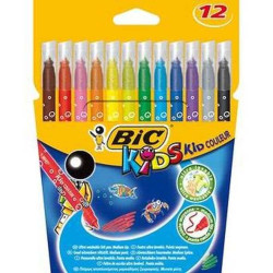 Feutre Couleur BIC KIDS Couleur - Lavable - Médium - 12 COULEURS // Feutre Couleur BIC KIDS Couleur - Lavable - Médium - 12 COULEURS //