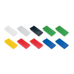 Aimants rectangulaires 50x23 mm - Force 1kg - Assortis - Par 10 // Aimants rectangulaires 50x23 mm - Force 1kg - Assortis - Par 10 //