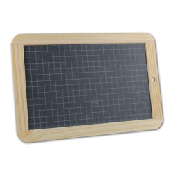 Ardoise noire Cadre Pin - 18 x 26 cm 1 face unie/1 face quadrillée