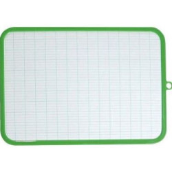 Ardoise blanche 19 x 26 cm - 1 face unie / 1 f. Séyès