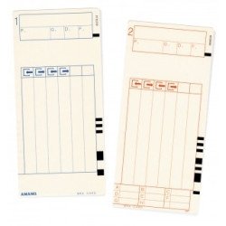 Fiche de pointage pour MX300 AMANO (Paquet de 100 fiches) // Fiche de pointage pour MX300 AMANO (Paquet de 100 fiches) //
