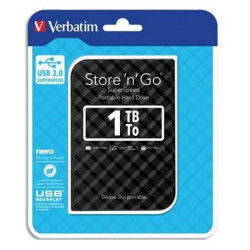 Disque dur externe 2.5" USB 3.0 1To VERBATIM Black Grid - Z