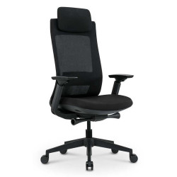 Fauteuil Collaborateur GINA H / Tissu et Résille Coloris Noir