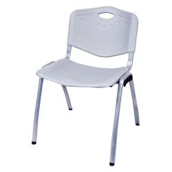 Chaise Visiteur ISO Polypropylene  4 pieds - Coloris GRIS