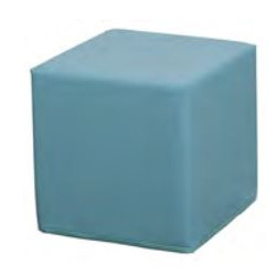 Pouf carré - revêtement tissu enduit lavable - L30xH32xP30cm 