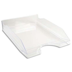 Corbeille courrier non ajourée PP - A4 - CRISTAL //