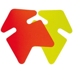 Flèche Carton AGIPA FLUO Jaune/Orange - 24 X 32cm (Par 25) //