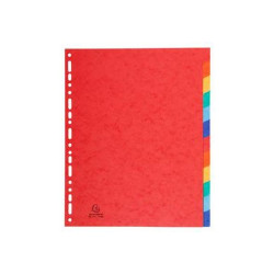 Intercalaires carte A4 Maxi 12 touches 225g Coul. EXACOMPTA //
