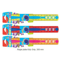 Regle plastique MAPED Kidy Grip 30 cm (Couleurs assorties)
