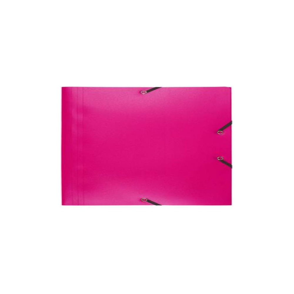 Chemise Elastiques 3 rabats A4 Plastique - EXACOMPTA -  FUCHSIA  //