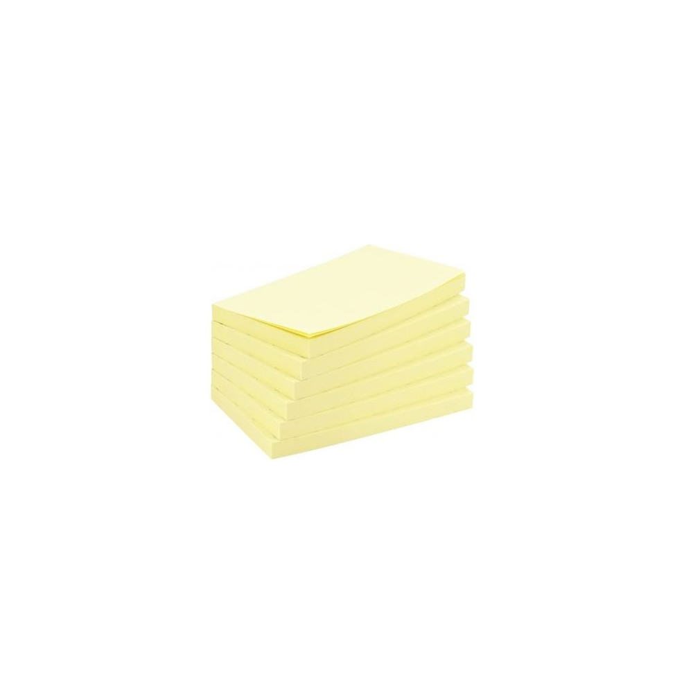 Bloc reposit. 75 x 125 mm - JAUNE - 100f - Par 12 //