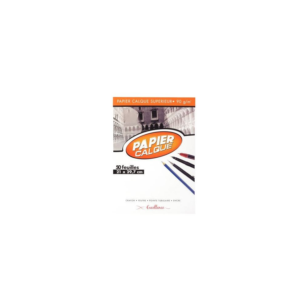 Papier calque A4 - 90g - 50 feuilles 