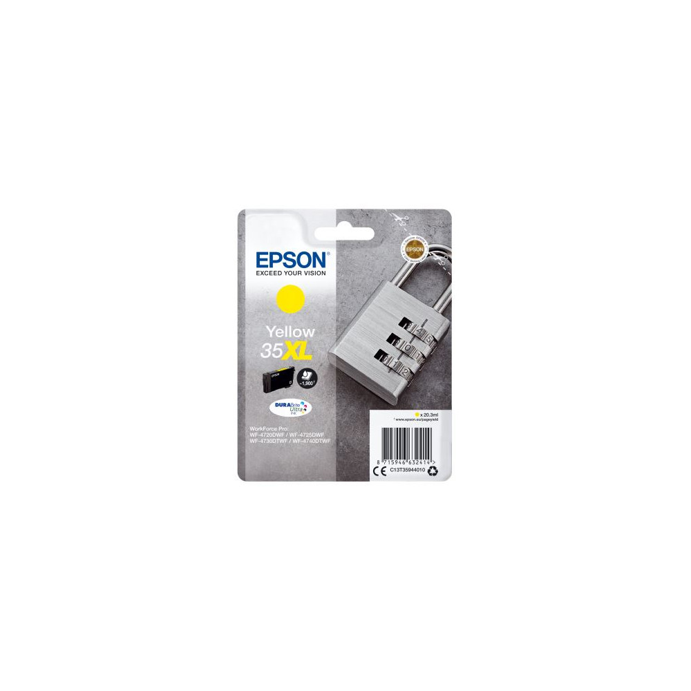Cart EPSON - N°35XL - Cadenas - Jaune - WF-4720/25/30/40 //
