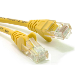 Cordon patch blindé Cat.6 F/UTP, RJ45 cuivre 250Mhz - JAUNE  3m //