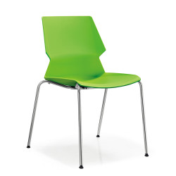 Chaise Visiteur SINTESI sans accoudoir polypro noir.