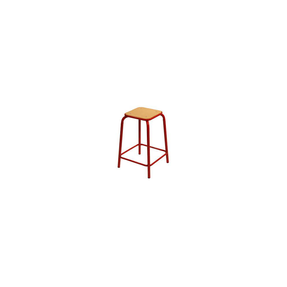 Tabouret haut de Laboratoire - H62cm - Assise carrée  - Z