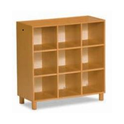 Bibliothèque en bois  9 compartiments - Dim : 104 x 105 cm -  P44 cm