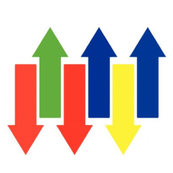 Flèches en PVC souple et résistant pour parcours - 37 cm (par 6)