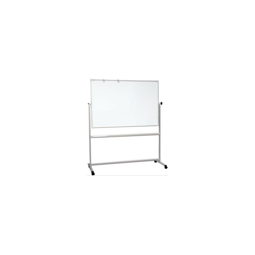 Tableau blanc rotatif  90 x 120 cm -Emaillé magnétique (roulettes)