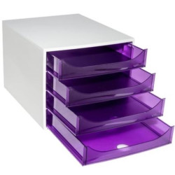 Module classement 4 tiroirs A4+ Linicolor - VIOLET
