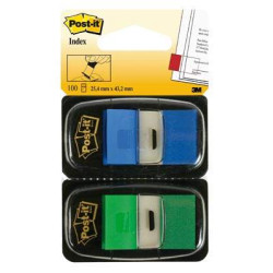 Index POST-IT (lot de 2 x 50 index) - BLEU & VERT - Z