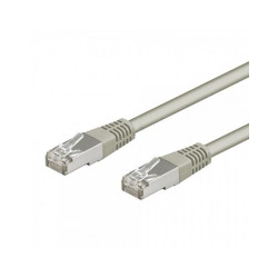 Cordon patch blindé Cat.6 S/FTP RJ45 cuivre 250Mhz - GRIS  1m //