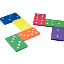 Dominos géants en mousse - 28 pièces - 12.6 x 7.5cm - Dès 5 ans