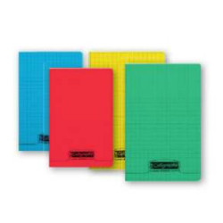 Carnet 11x17cm 5 x 5 96p Piqûre 90g  POLYPRO - COUL. ASS.