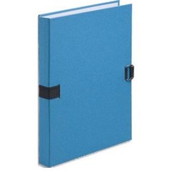 Chemise ext. CARTON  sangle métal EXACOMPTA 24x32cm BLEU CLAI - Z