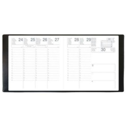 Agenda Semainier EXDI semaine sur 2 pages 16x16cm 2026 NOIR **