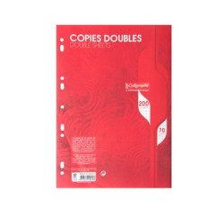Copies Doubles 70gr A4  5 x 5 Perforées 200 pages  CLAIREFONTAINE