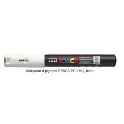 Marqueur gouache POSCA - Ogive 1mm - PC-1MC BLANC //