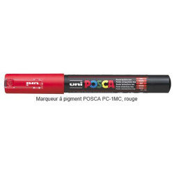 Marqueur gouache POSCA - Ogive 1mm - PC-1MC ROUGE