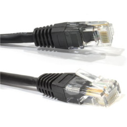 Cordon patch blindé Cat.6 S/FTP, RJ45 cuivre 250Mhz - NOIR  1m