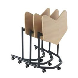 Table roulettes plateau rabatt. ABYL Latéral réglable - 70X60cm - T6