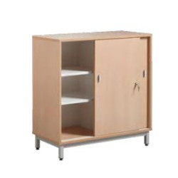 Meuble Bas Mandi 2 portes coulissantes-sur socle LHP:120 x 94 x 45cm