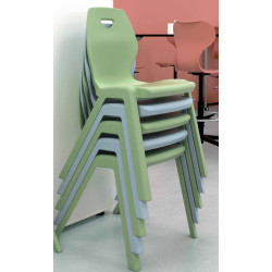 Chaise plastique - Assise H 38cm - T4 - BLEU CLAIR