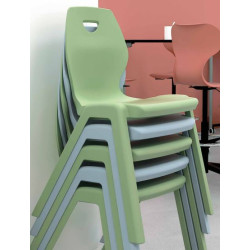 Chaise plastique - Assise H 46cm - T6 - VERT D'EAU