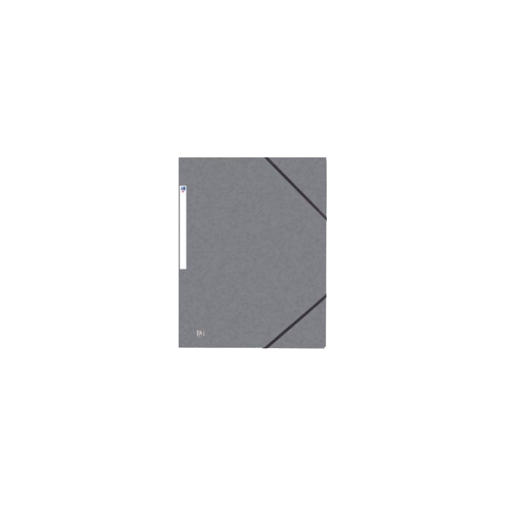 Chemise Elastiques 3 rabats A4 Carte lustrée GRIS  //