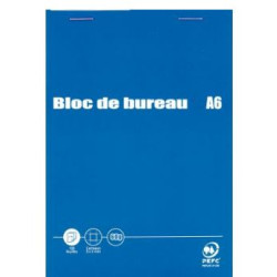 Bloc Bureau A6 5 x 5 - 200 p - 60g - Détachable - Dos carton //