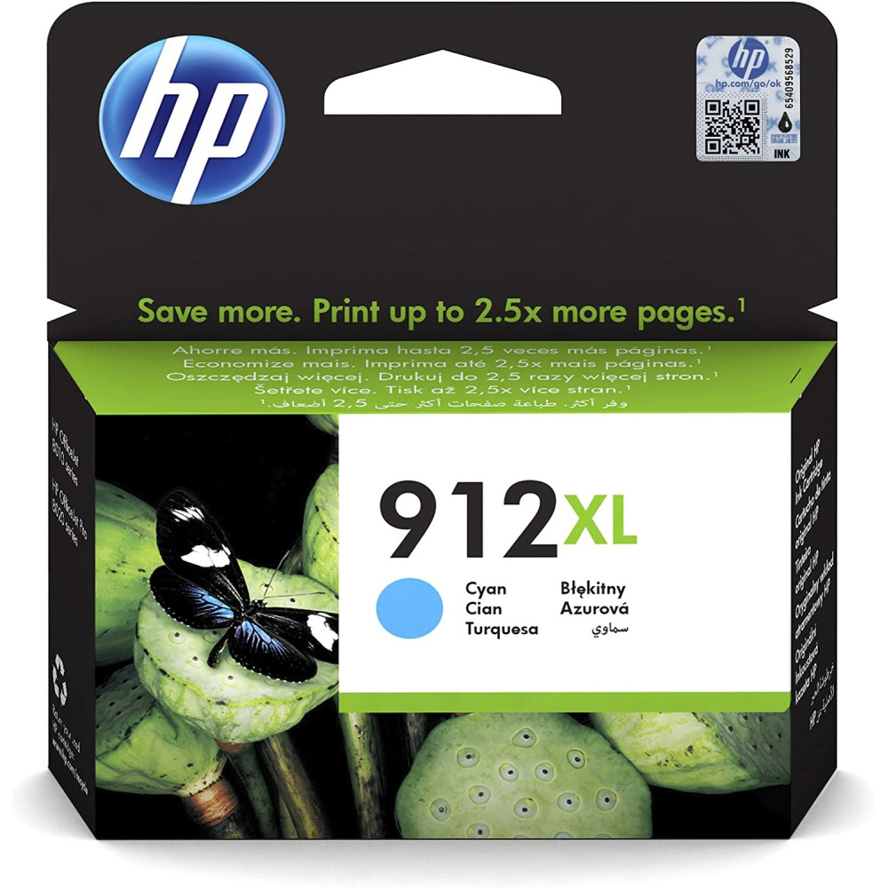 Cart HP N°912XL Cyan - 3YL81AE - OfficeJet 80XX/ 825Pages  //