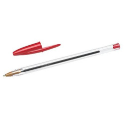 Stylo Bille BIC CRISTAL - Pointe 1mm - ROUGE  //